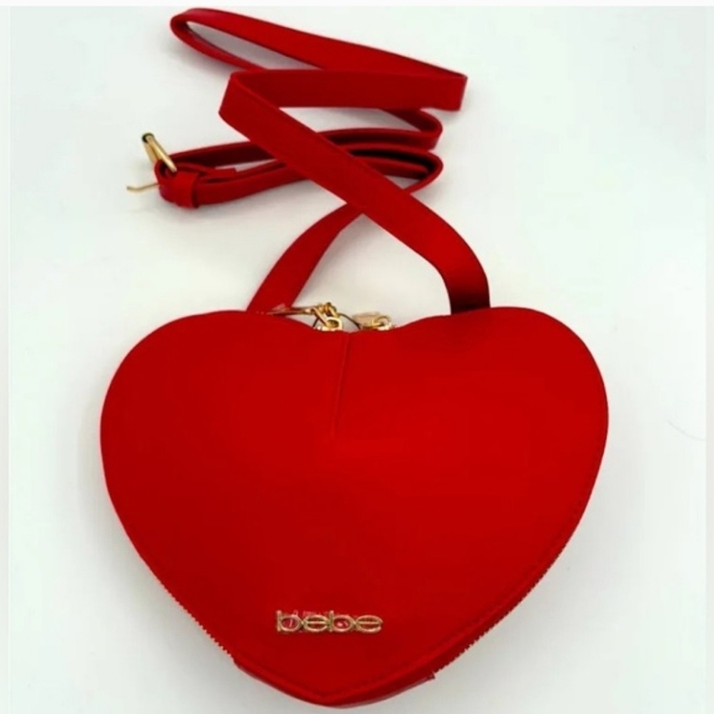 Bebe Red Heart Crossbody Bag #0007 - Picture 8 of 9